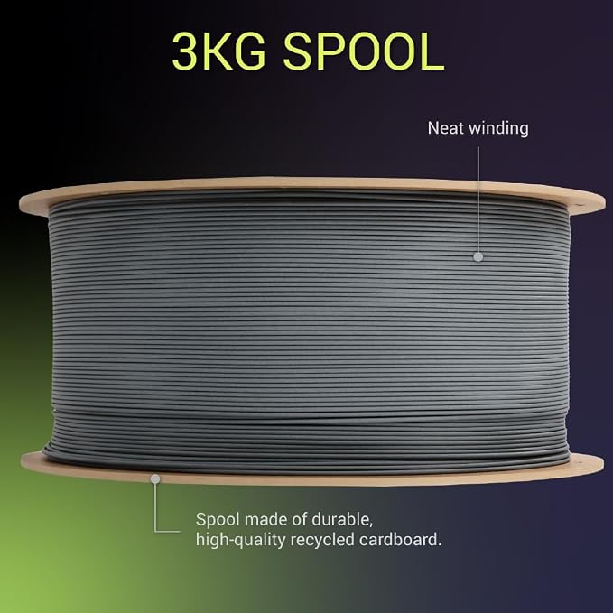 Polymaker Fiberon PPS-CF10 Filament Black 1.75mm 3kg, Extreme Heat Resistance - Fiberon Carbon Fiber Reinforced PPS 3D Printing Filament Ideal for Molding