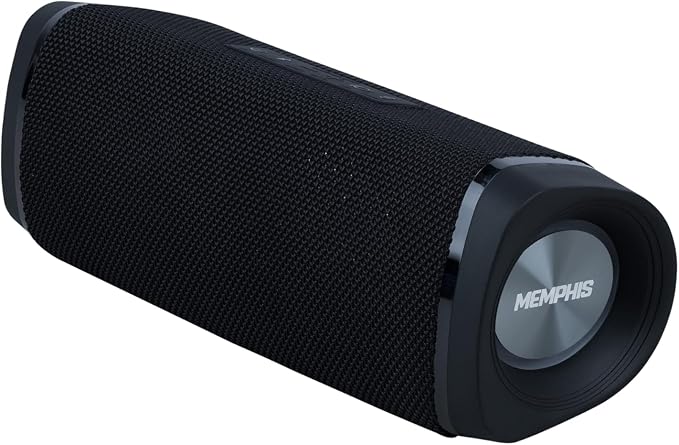 Memphis MFLOWBTK Flow - Wireless Bluetooth & Aux Speaker, IPX7 Water Resistance, Black