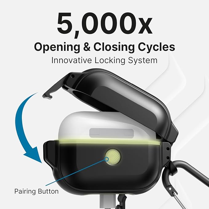 Catalyst for AirPods Pro 2nd/1st Gen Case with Secured Latch & Carabiner, IP68 Waterproof 330Ft and Military-Grade Drop Proof Total Protection Case for AirPods Pro Supports Wireless Charging
