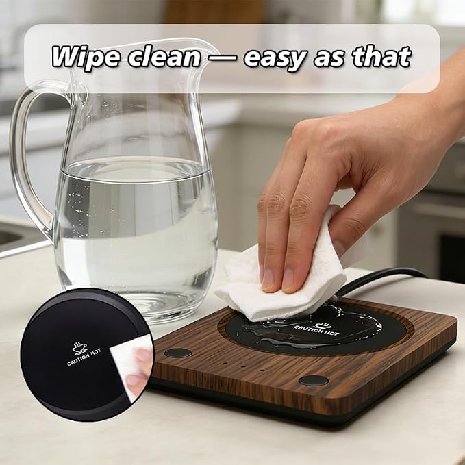 SEALON SLM02 Electric Coffee Mug Warmer - 3-Temperature Desk Cup Warmer with Auto Shut-Off (4 Hours) for Heating Coffee, Tea, Milk & Beverages