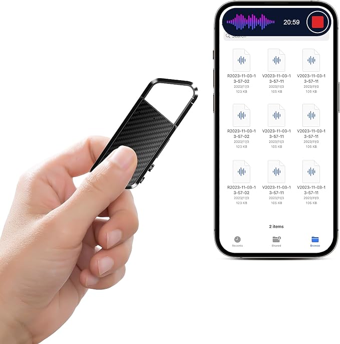 140GB Voice Activated Recorder - 21880H Portable Audio Recorder with Noise Reduction DSP 6.0 Digital Vioce Recorder with Playback for Lecture & Meeting - Recording Device