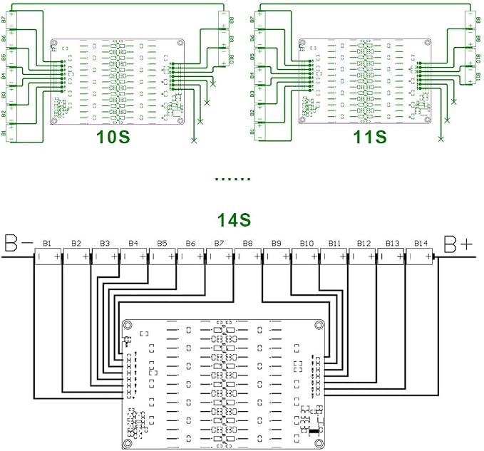 10S-14S 13S 12String 5A Capacitor Active Equalizer Lifepo4 Lithium Lipo/Titanate LTO Battery Energy Active Equalization BMS Balancer Module Whole Group Balancer