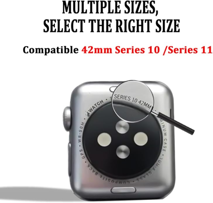 15 Pack Compatible with Apple Watch Bands 40mm 41mm 42mm 44mm 45mm 46mm Women Men, Watch Screen Protector Case&Organizer for iWatch Series 11 10 9 8 7 6 5 4 SE（Multiple Sizes, Select the Right Size）