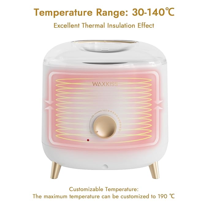 Large-Capacity Wax Warmer for Hair Removal – 1000 ml Wax Heater with Adjustable Temperature Control, Ideal for Salon & At-Home Use (White)