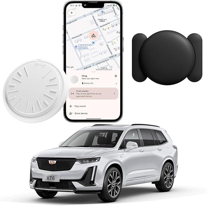 GPS Tracker for Vehicles Real-Time Mini Tracker Device for Vehicles, No Monthly Fee Subscription No SIM Card Required(Available for Android and iOS) (1 Pack)