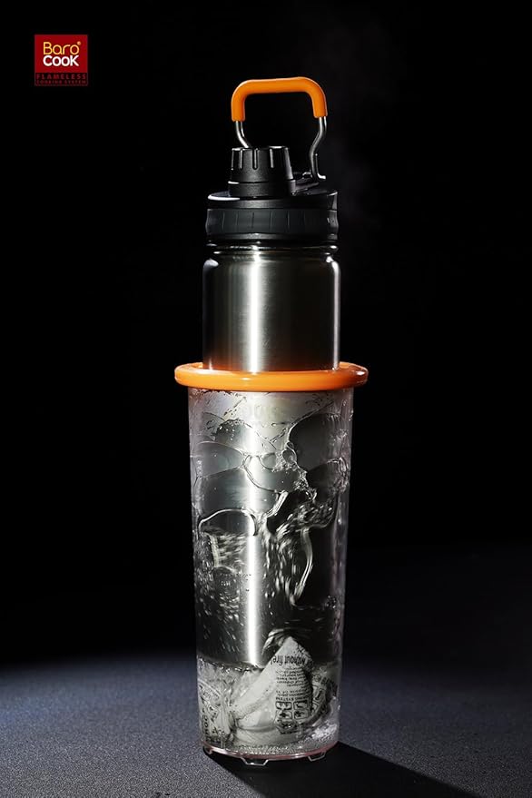 Flameless Cooking System - Self Heating Coffee Warmer Tumbler 30oz (900ml)- High Performance Coffee, MRE Heater & Food Warmer, No Gas/Fire/Electricity Needed, Portable Heating Pouch for Hiking, Fishing, Travel, and Emergency Survival (BC-004A)