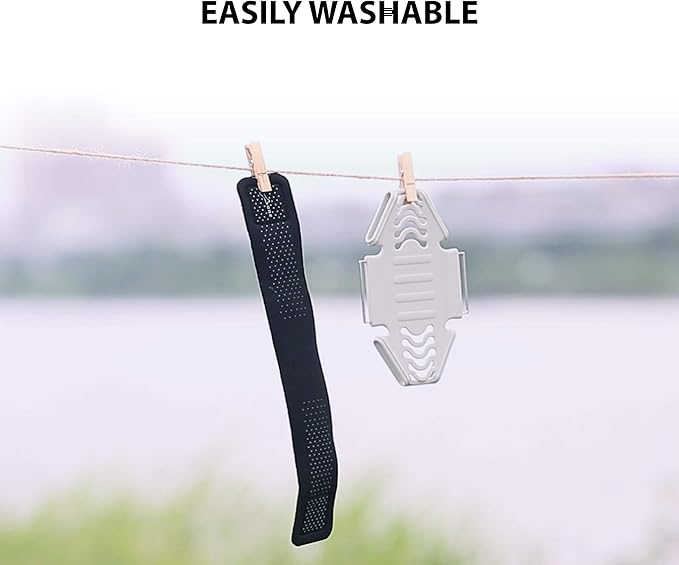 BONE Run Tie, Running Armband Phone Holder, Skin-Friendly & Washable Silicone Sport Armband, Universal Workout Phone Carrier Compatible with 4"-6.7" Smartphones (Luminous - Size S/Arm Size 7.9-9.8'')