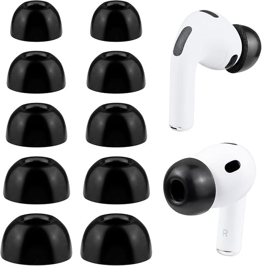 SOULWIT 5 Pairs Memory Foam Eartips for AirPods Pro 3 (3rd Generation 2025), Pro3 Replacement Earbud Ear Tips Accessories (Black/Assorted)