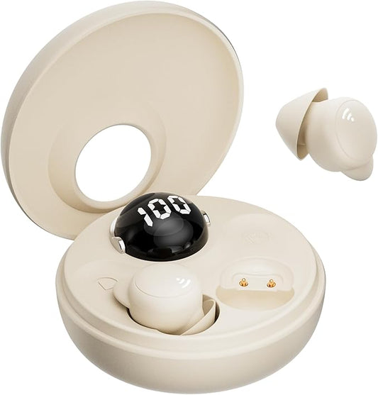Side Sleeper Earbuds, Wireless Earbuds for Sleeping, Suitable for Small Ear, Stereo Sound, Fast Charging with Charging Case