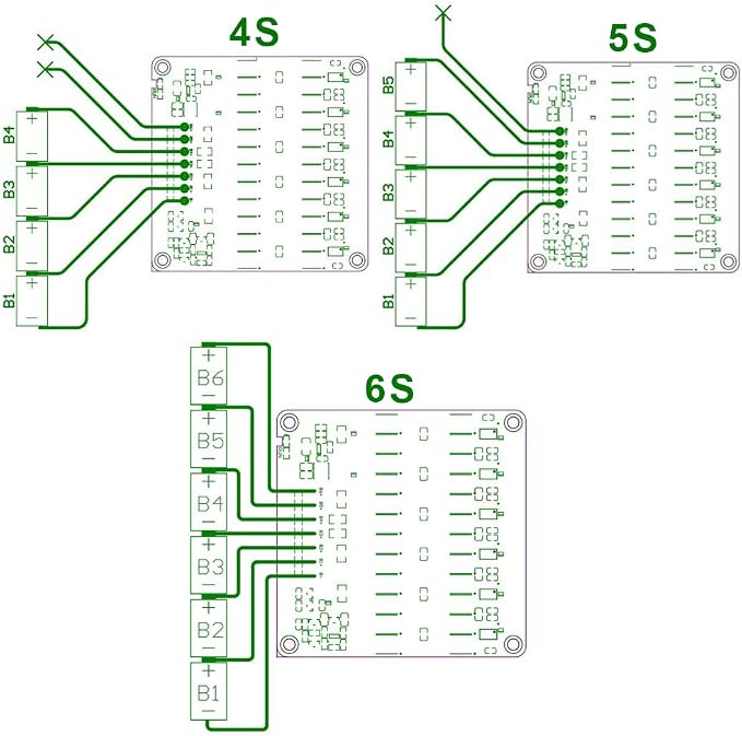 4S 5S 6S 5A Capacitor Active Equalizer Balancer LiFePO4 LFP Lithium Li-ion Lipo/Titanate LTO Battery Active Energy Transfer Balance Board for Battery Car Audio Group Balancer