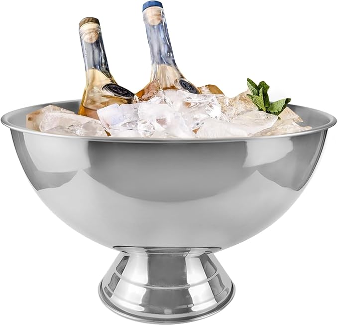 12L Insulated Stainless Steel Ice Bucket for Wine Champagne Beer Bottles - Champagne Bucket Cooler for Home Restaurant Hotel and Bar