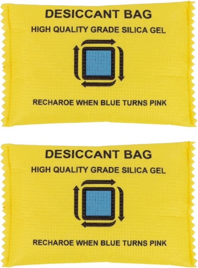 Rechargeable Desiccant - Reusable Silica Gel Packets, Moisture Absorbers,Color Changing Desiccant for Moisture Control & Storage,2 Pack
