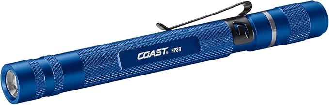 Coast HP3R 500 Lumen Rechargeable LED Penlight with Twist Focus, Blue