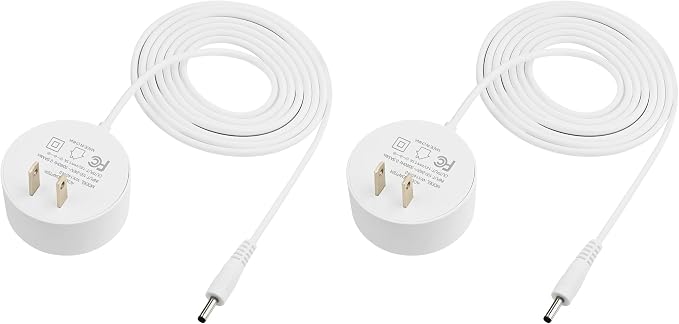 2-Pack Google 6FT Power Adapter - Compatible with Mini, Hub, WiFi Router & Point Cable