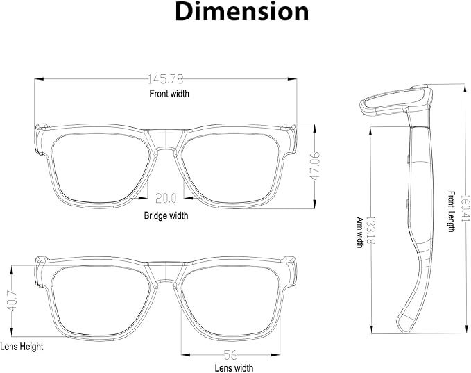 OhO sunshsine AI Glasses, Bluetooth Audio Sunglasses with 10H Playtime, ChatGPT Translation & Water Resistant Open Ear Glasses