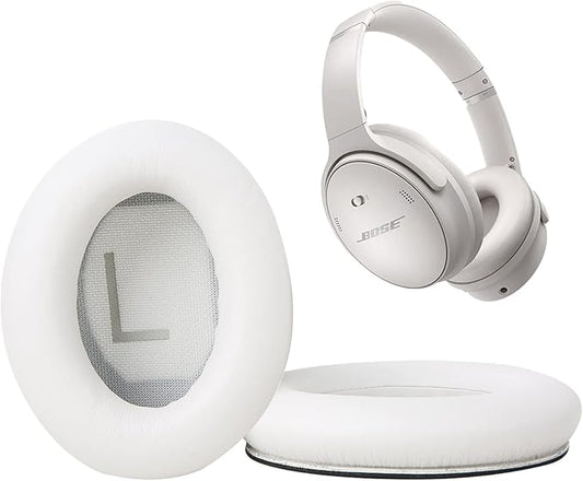 Earpads for Bose QuietComfort 45 QC45 QC35 ii QC35 Professional Ear Pads Headphones Ear Cushions Replacement with Noise Isolation Memory Foam White