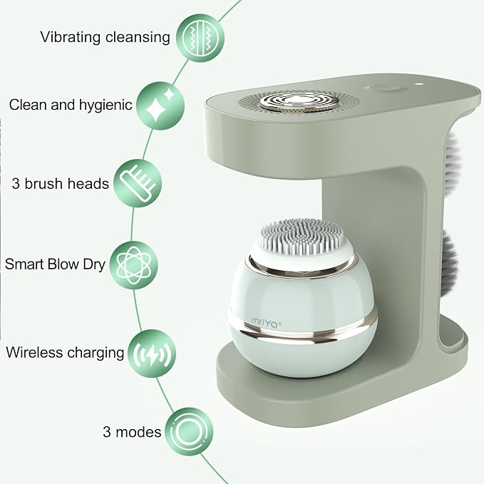 Facial Cleansing Brush Silicone Face Scrubber, Exfoliating Brush, Facial Massage Brush - for Gentle Exfoliation, Massage, Blackhead Removal and Makeup Removal
