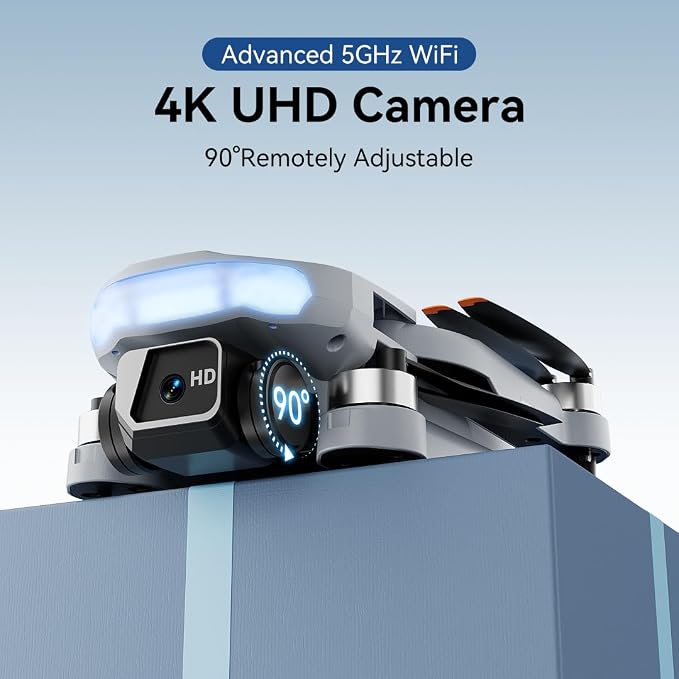 Drone with 4K Camera for Adults - B16 GPS Under 250g, Brushless Motor, Lightweight and Foldable RC Quadcopter for Beginners Toys Birthday Present, 50 Mins Long Flight
