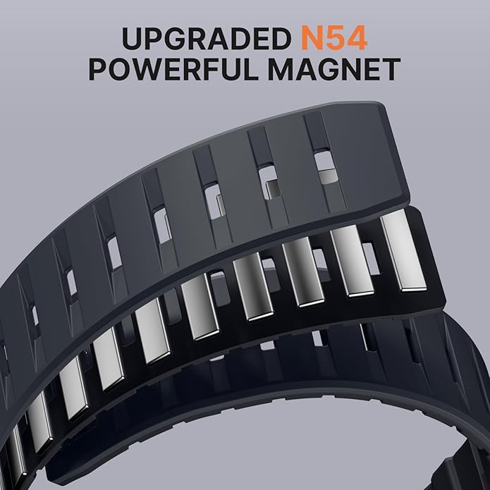 Bandletic Magnetic Watch band Compatible with Apple Watch Bands - Magnet Bands 49mm 46mm 45mm 44mm 42mm Men Women, Rugged Silicone Strap for iWatch Series 11/10/9/8/7/SE3/SE2/SE/6/5/4/3/2/1