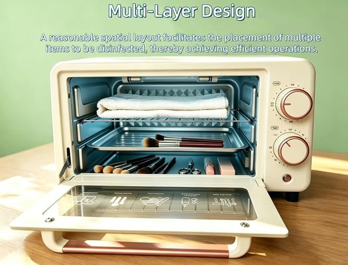 Sterilizer Tools Drying and 3-in-1 Disinfection Tools10L 150W Sterilizer with Timer Disinfection Cabinet Suitable for Mother-Child Products, Towels, Hair Salons, Nail Studios (White003)