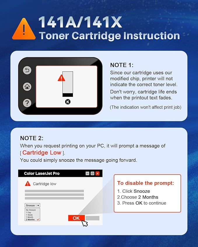 Skydo 141A Toner Cartridge 2 Black Replacement for HP 141A W1410A 141X W1410X Toner Cartridge Use for HP LaserJet Pro M110w MFP M140w M139w Printer Ink Laser All-in-One Copy（with chip,2 Black）
