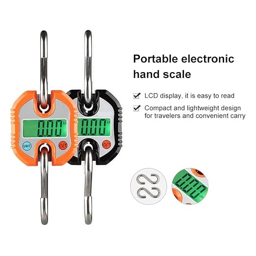Digital Luggage Scale, Electronic Scale, LCD Backlight, Maximum Weight 150kg Mini,for Suitcase Hanging Weight(Black)