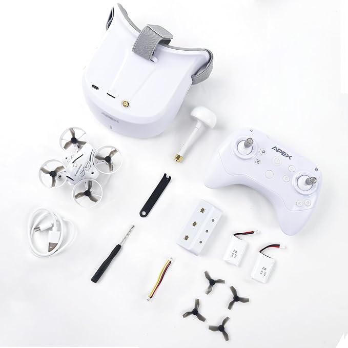 APEX FPV Drone Kit,FPV Goggles,First-person view drone,FPV Racing Drone for Beginners,Low-Latency 5.8G Transmission, easy control,Drop-Resistant,VR70-2.0