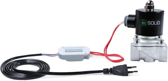 U.S. Solid Smart Solenoid Valve - 1/4 inch Wi-Fi APP-Controlled Stainless Steel Solenoid Valve, 110V AC