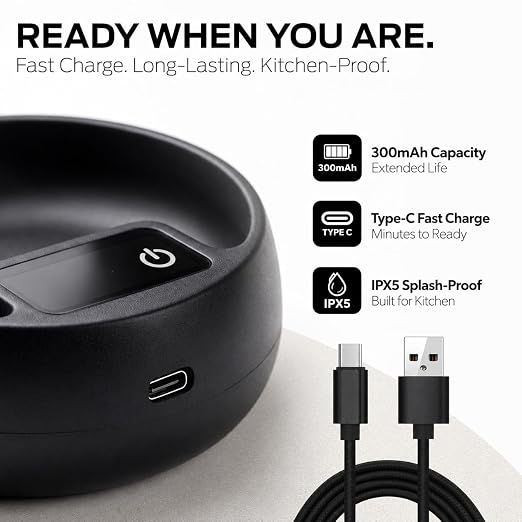 Digital Coffee Scale, 0.1g Precision USB-C Rechargeable Espresso Scale | Espresso Kitchen Scale ABS Black mini coffee scale coffee weight scale espresso measuring cup pour over gift Coffee Lovers