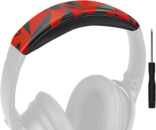 SOULWIT Headband Cover for Bose QuietComfort 45 (QC45)/QuietComfort SE (QC SE)/Quiet Comfort Wireless Headphones, Replacement Headstrap Pad Repair Part - Red Storm