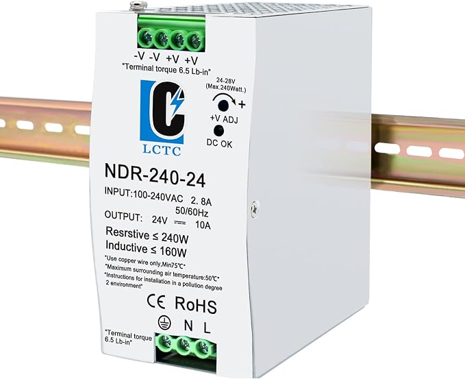 240W Power Supply;120v to 24v Power Supply 10amp (Input:100-240VAC,Output:24VDC,50/60HZ);PFC Function;Power Supply Switch Switching Converter