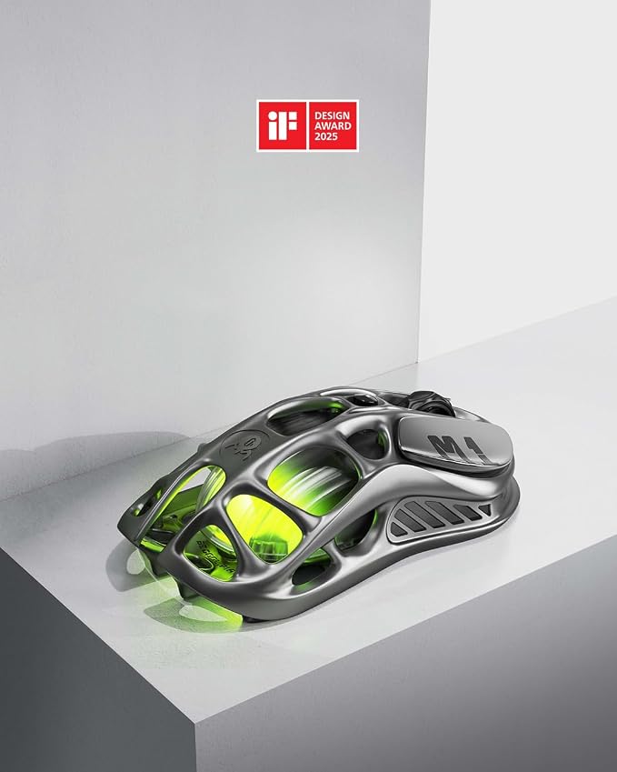 GravaStar Mercury M1 Pro Wireless Gaming Mouse – 26,000 DPI PAW3395DM Sensor • Lightweight Magnesium Alloy • Tri-Mode (Wired/2.4GHz/Bluetooth) • 4K Polling Rate • Up to 200-Hour Battery