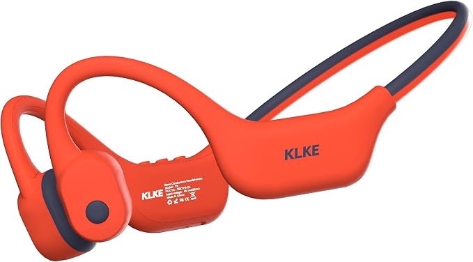 Open-Ear Bone Conduction Headphones, IP66 Waterproof, Integrated Transducer Running Headphones with Dual Mode, Rear Safety Light, 10H Battery,Advanced Mic for Cycling, Hiking & Outdoor Sports