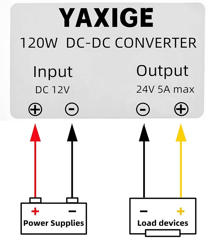DC12V to 24V 5A 120W Converter, DC Voltage Regulator Power Converter Boost Converter Module car Power Supply is Applicable to Golf cart, etc