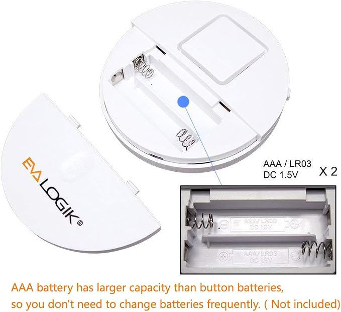 EVA LOGIK Modern Ultra-Thin Window Alarm with Loud 120dB Sound and Vibration Sensors Compatible with Virtually Any Window, Glass Break Alarm Perfect for Home, Office, Dorm Room- 4 Pack