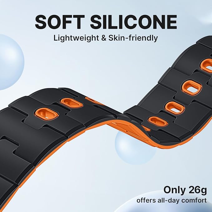 Bandletic Magnetic Silicone Bands Compatible with Google Pixel Watch 4/3 45mm Band for Women and Men, Rugged Soft Sport Strap Replacement Wristband