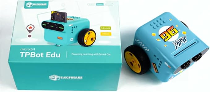 ELECFREAKS microbit Tpbot-Edu Version Kit Precise Control Angles and Directions Suitable for STEM Project, BBC Micro:bit DIY Coding Car with Wiki Tutorial(Without Micro:bit)
