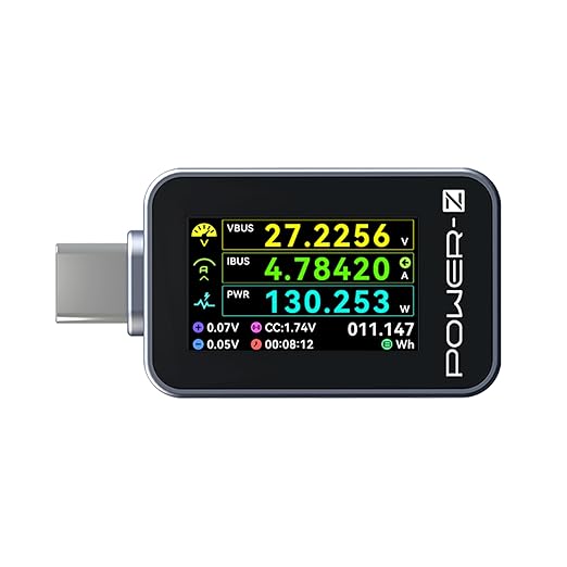 ChargerLAB Power-Z C240 Portable USB-C Tester, Digital Power Meter, Supports up to 240W and PD3.1 QC5.0, for USB-C Phones, Laptops, Chargers and More