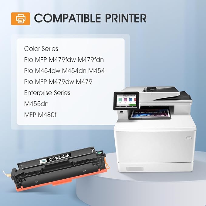 414A Toner Cartridges 4 Pack MFP M479fdw M479fdn Compatible for HP414A 414 414X for HP Color LaserJet Pro MFP M479dw M479dn M479 M454dw M454dn M454 M480f Printer Ink W2020A Black Cyan Yellow Magenta