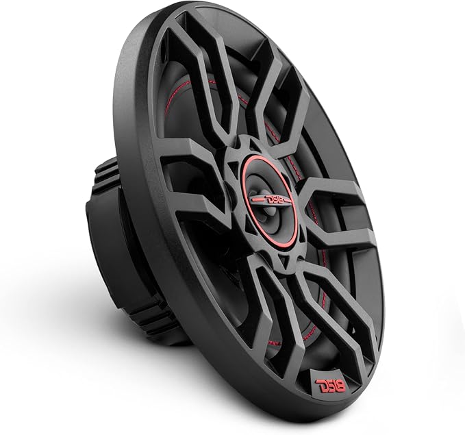 DS18 GEN-X6.5 Coaxial Speaker - 6.5", 3-Way, 165W Max, 50W RMS, Black Paper Cone, Two Mylar Dome Tweeters, 4 Ohms - Clarity Unparalled by Other Speakers in Their Class (2 Speakers)