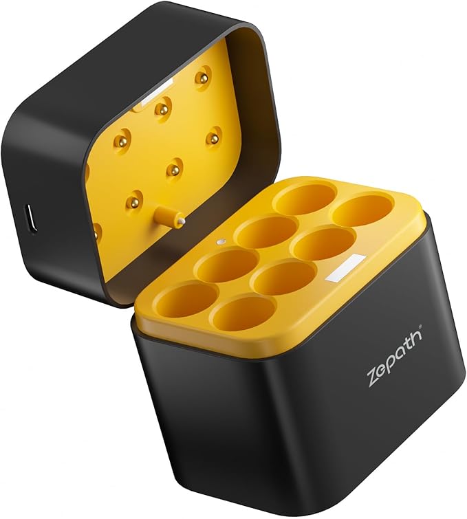 Lithium Batteries aa Charger 8 Bay Individual Fast Charging Rechargeable for Rechargeable AA Batteries(8-Slot Charger)