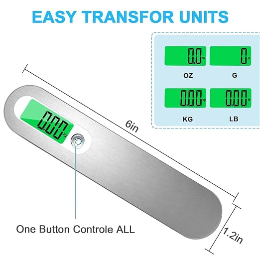 Luggage Weight Scale, 1pcs Portable Scale Digital LCD Display 110lb/50kg Electronic Luggage Hanging Suitcase Travel Weighs Baggage Bag Weight Balance,for Travel(Scale B)
