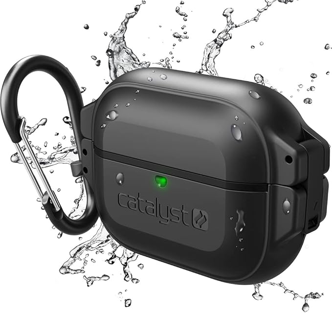 Catalyst Total Protection Case for AirPods Pro 2nd Generation Case - Waterproof, and Shockproof Rugged Full Body Case for AirPods Pro 1 and AirPods Pro 2, Secure Locking System Case with Carabiner