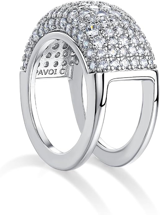 PAVOI 14K Gold Plated Pave Smart Ring Cover Compatible with Oura Ring Gen 4
