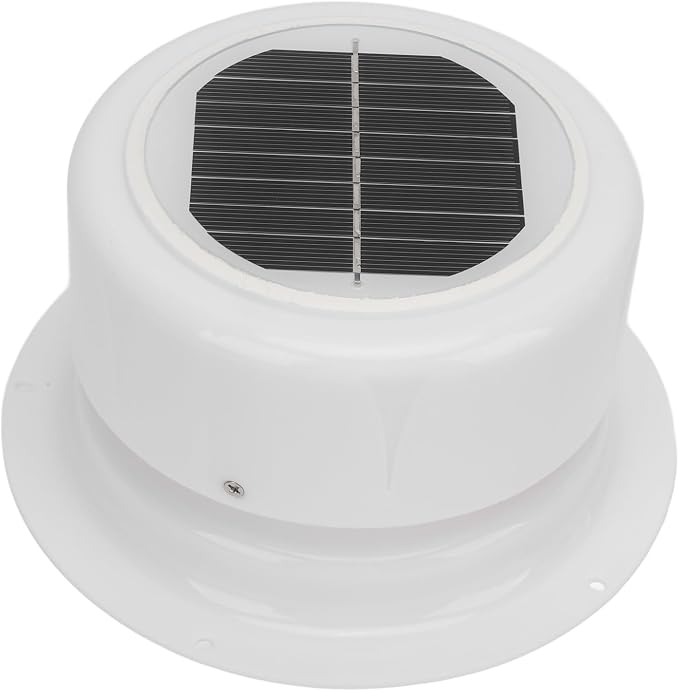RV Solar Ventilation Fan, Solar Powered 6 Inch Vent Fan with Universal Fit for RV Boat Shed Trailer Camper Garage