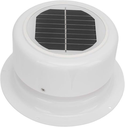 RV Solar Ventilation Fan, Solar Powered 6 Inch Vent Fan with Universal Fit for RV Boat Shed Trailer Camper Garage