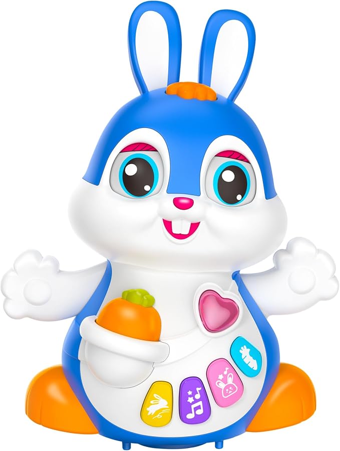 Cute Bunny AI Talking Robot Toy, Family AI Companion, Multilingual Emotional AI Companion, Hands-Free Voice Control Interactive Plush Gift for Kids Boys and Girls.