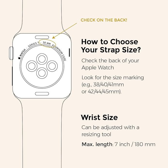 My Pretty Strap - Compatible Apple Watch Band Strap, Stainless Steel Fashion iWatch Replacement Strap- Easy Resizing, No Tool Needed, Fits Most Wrists- Series 1-11, SE and Ultra