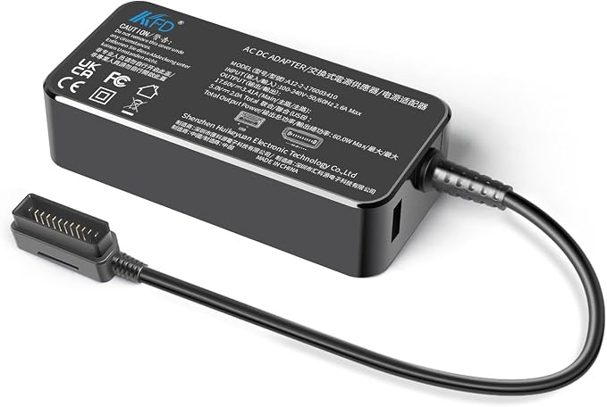 KFD Replacement DJI Battery Charger for DJI Mavic 2 Pro,Mavic 2 Zoom,Mavic 2 Enterprise Drone Quadcopter AC Power Adapter Supply Cord with 5V 2A USB Port for Charing Remote Controller