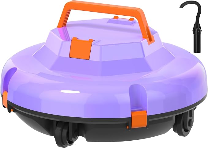 2026 Cordless Robotic Pool Cleaner - 120 Mins Automatic Pool Vacuum for Above Ground Pool & In - Ground Flat Pools up to 1000 Sq.Ft, Robot Pool Cleaner with Self - Parking Tech